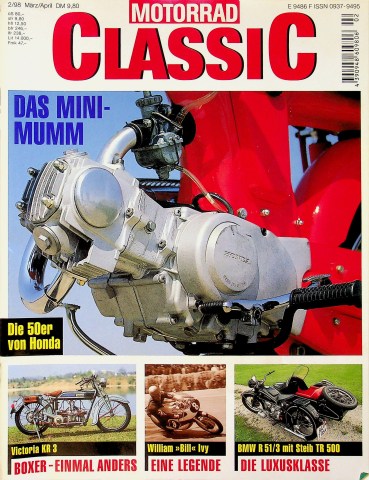 Deckblatt Motorrad Classic (02/1998)